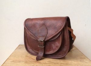 Leather Crossbody Saddle Bag