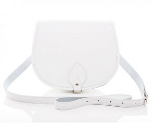 White Leather Saddle Bags