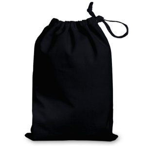Black Cotton Drawstring Bags
