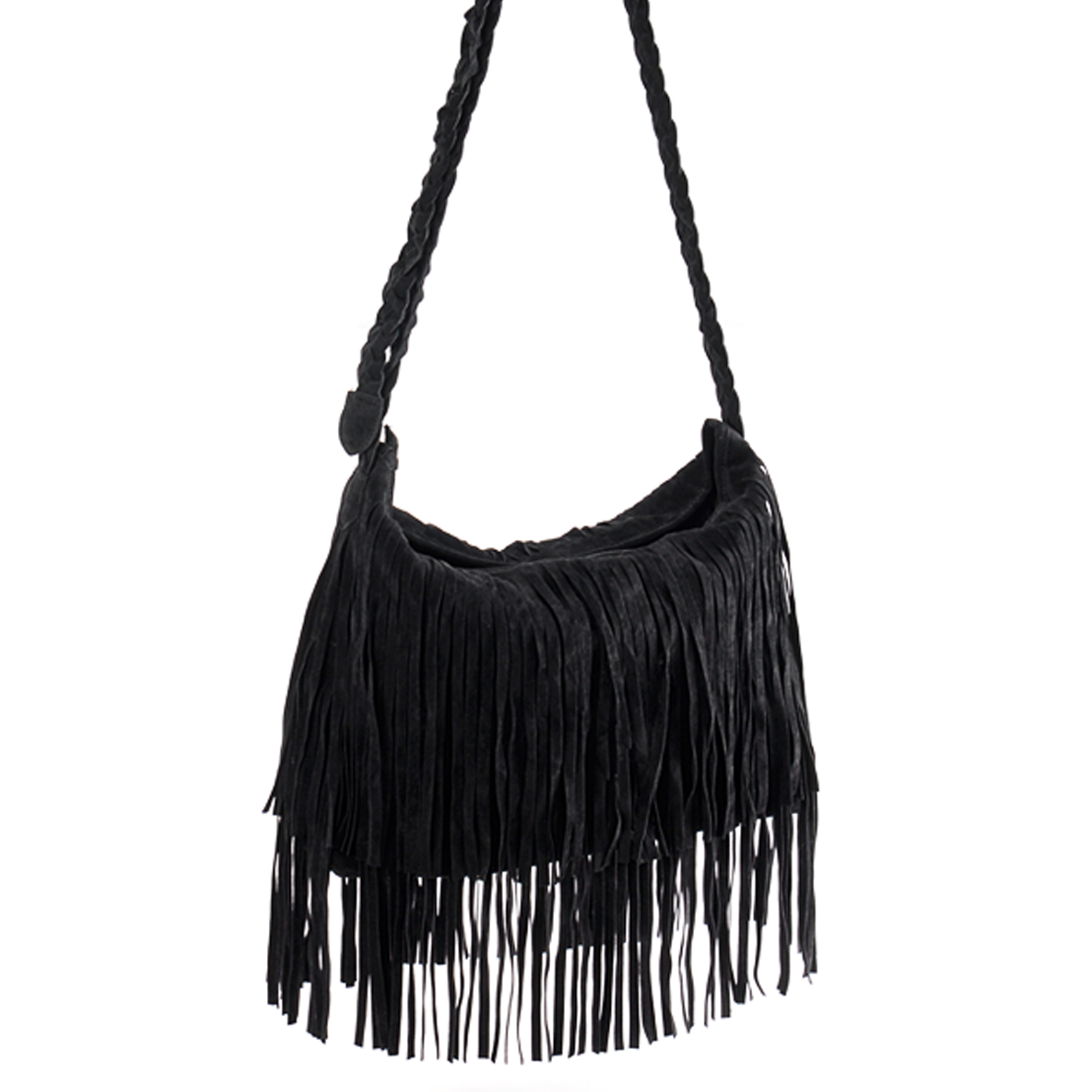 Black Fringe Bag - All Fashion Bags