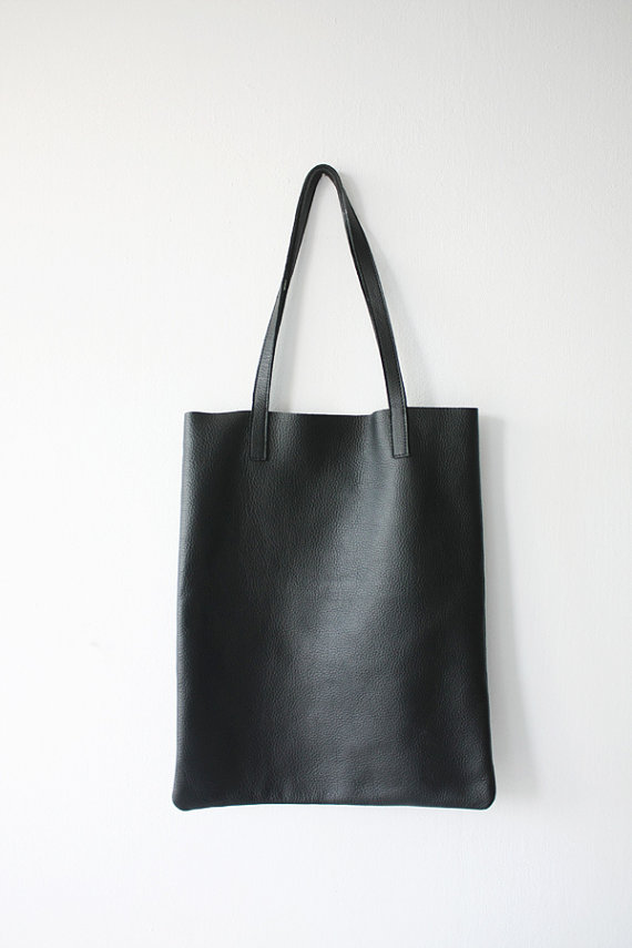 Large Black Leather Tote Bags | semashow.com