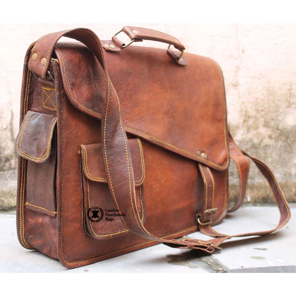 Vintage Leather Messenger Bag - All Fashion Bags